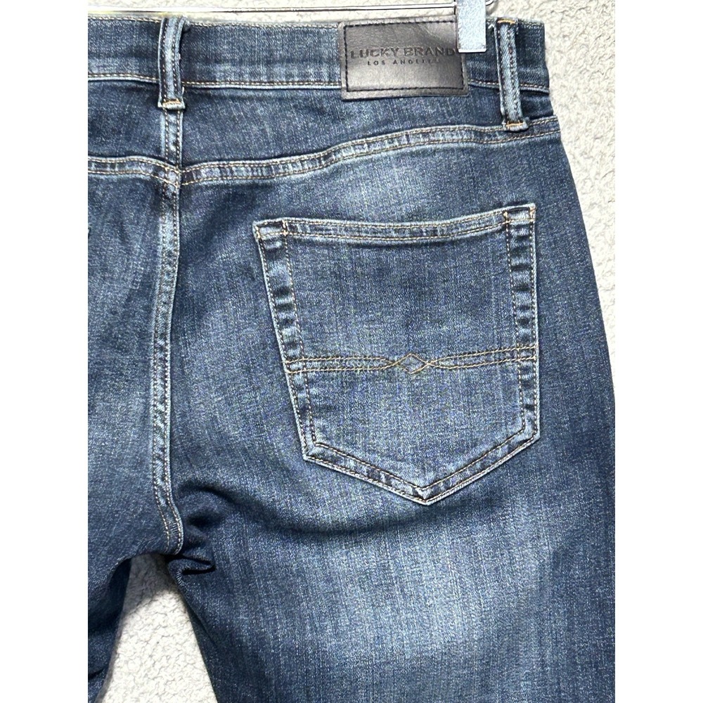 Lucky Brand 110 Slim Jeans Mens 32x29 Blue Medium Wash Excellent Stretch Denim - Picture 16 of 16